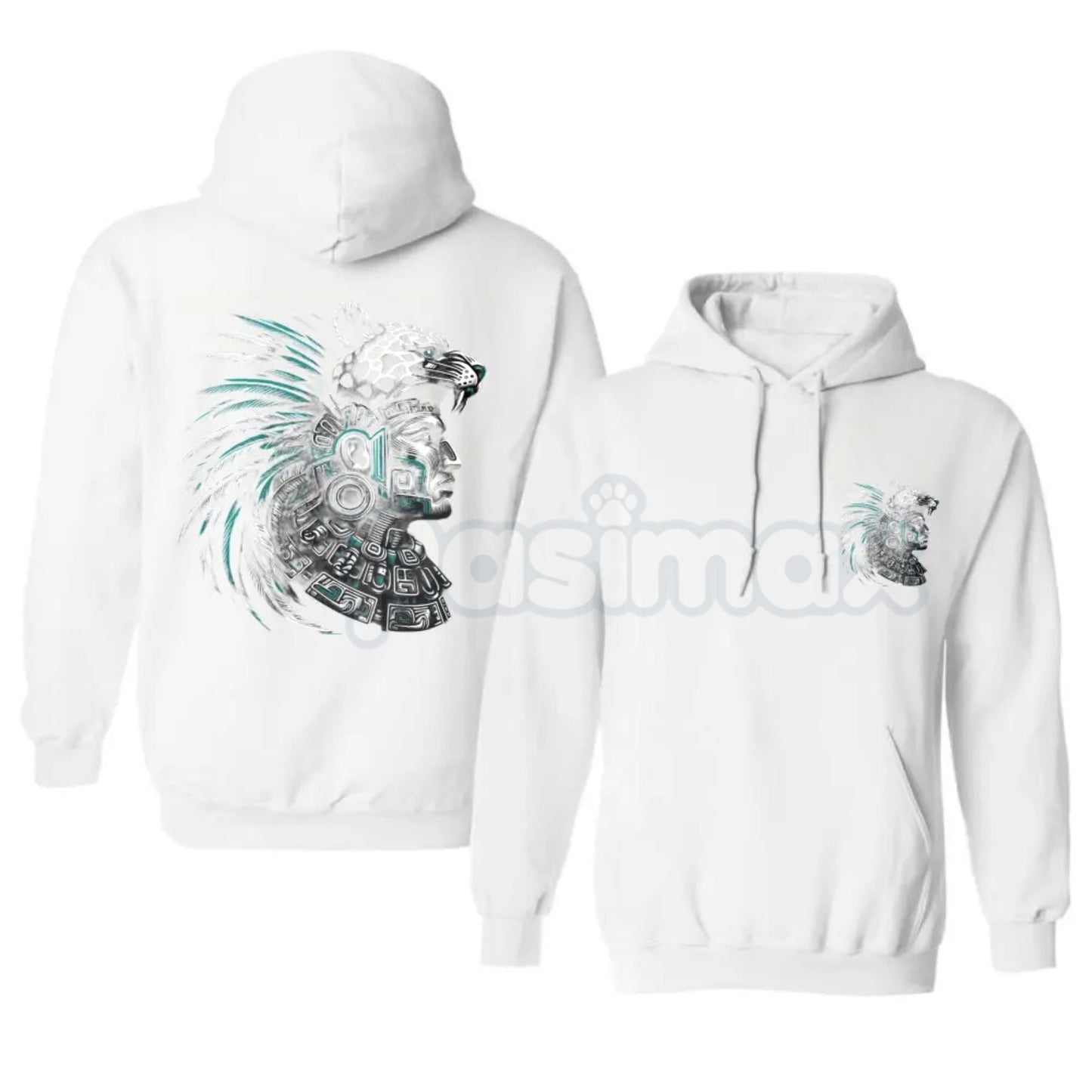 Aztec Art Chicano Graphic Oversized Hoodie – Indigenous Mex Clothes Pullover, Unisex Cultural Streetwear