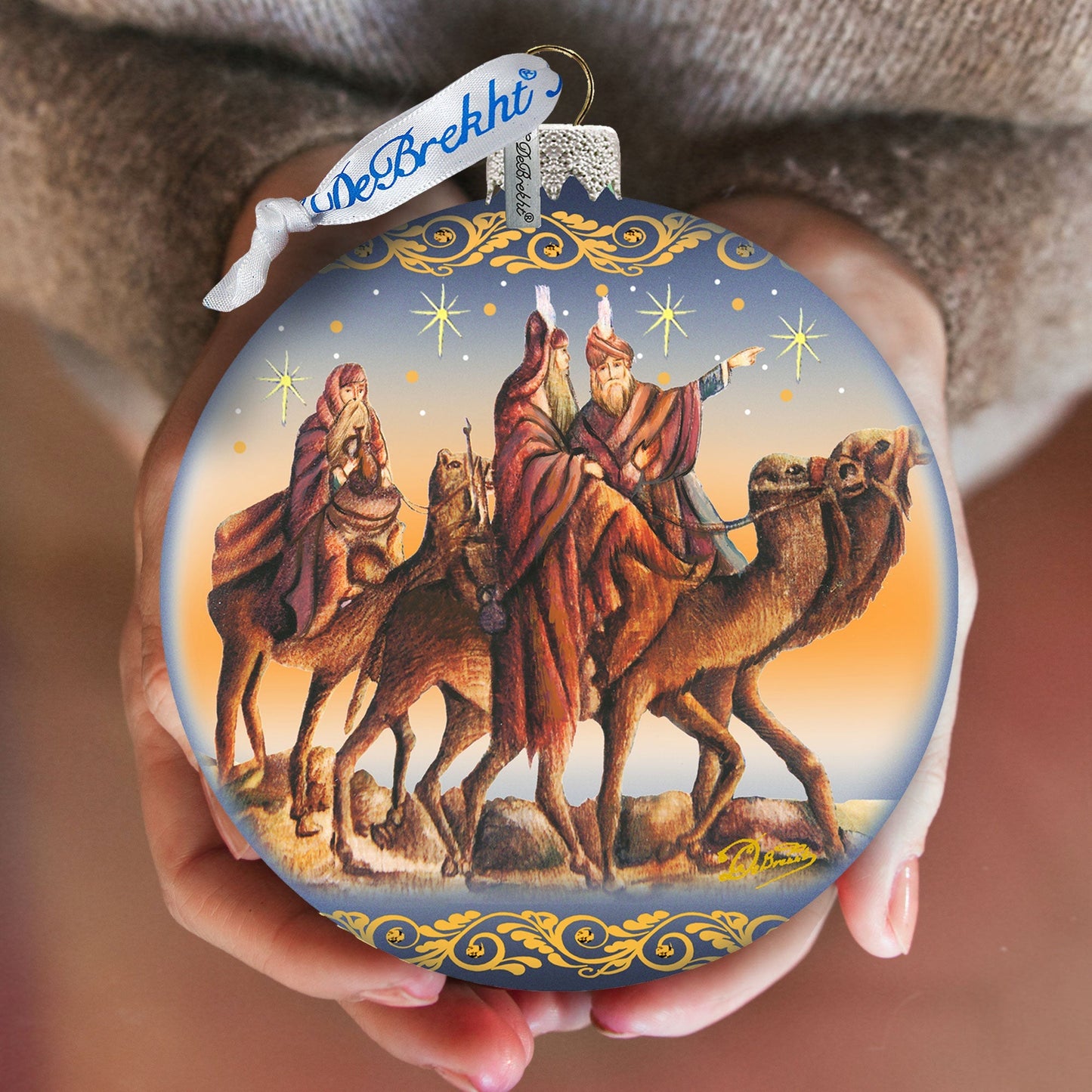 Nostalgic Tree Kings Journey Glass Ornament Limited Edition by G. DeBrekht - Nativity Holiday Decor - 73882